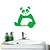 cheap Bath Accessories-Wall Stickers Wall Decals, Giant Panda Bathroom Decor Mural PVC Wall Stickers