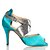 cheap Latin Shoes-Women&#039;s Latin Shoes Satin / Leatherette Sandal Buckle Flared Heel Non Customizable Dance Shoes Black / Blue / Gold