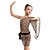 Χαμηλού Κόστους Παιδικά Ρούχα Χορού-Λάτιν Χοροί Φορέματα Γυναικεία Εκπαίδευση / Επίδοση Mohair Λεοπαρδαλί Φυσικό Φόρεμα / Ζώνη / Λατινικοί Χοροί
