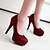 זול נעלי עקב לנשים-נשים נעליים דמוי עור אביב קיץ סתיו עקבים עקב סטילטו פלטפורמה עבור קזו&#039;אל שמלה שחור אדום כחול