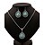 cheap Jewelry Sets-Turquoise Silver Necklace (Includes Necklace &amp; Earrings) Jewelry Set