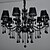 cheap Candle-Style Design-10-Light 88(35.2&quot;) Crystal Chandelier Metal Fabric Candle-style Painted Finishes Modern Contemporary 110-120V / 220-240V
