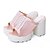 cheap Women&#039;s Sandals-Women&#039;s Shoes Chunky Heel Slingback Slippers Dress Blue/Pink/White