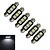 cheap Light Bulbs-JIAWEN® 6pcs Festoon 36mm 1W 3x5050SMD 60-70LM 6000-6500K Cool White Light LED Car Light (DC 12V)