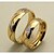 cheap Rings-Couple&#039;s Couple Rings Band Ring Groove Rings Synthetic Diamond 1pc Golden Rhinestone Titanium Steel Circle Ladies Simple Style Wedding Party Jewelry Love Friendship