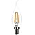 abordables Ampoules électriques-1pc 4 W 400 lm E12 Ampoules à Filament LED 4 Perles LED COB Intensité Réglable / Décorative Blanc Chaud 110-130 V / RoHs