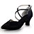 abordables Chaussures de bal, de danse moderne-Femme Chaussures Modernes Satin Boucle Talon Boucle Talon Bottier Non Personnalisables Chaussures de danse Noir / Rouge / Argenté