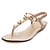 cheap Women&#039;s Sandals-Women&#039;s Shoes Rhinestone Low Heel Comfort/Open Toe Beach Sandals Casual Silver/Gold
