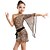 cheap Kids&#039; Dancewear-Latin Dance Dresses Women&#039;s Training / Performance Milk Fiber Leopard Natural Dress / Belt