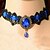 cheap Choker Necklaces-Women&#039;s Sapphire Choker Necklace Tattoo Choker Necklace faceter Ladies Tattoo Style Fashion Bridal Lace Alloy Purple Red Blue Green Necklace Jewelry For Party Special Occasion Birthday Gift