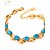 cheap Bracelets-Women&#039;s Turquoise Bracelet Aquarius Ladies Charm Party Work Casual 18K Gold Plated Bracelet Jewelry Gold / Silver For Daily