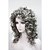 cheap Synthetic Trendy Wigs-new fashion charming 50cm brown mix grey tip women s curly synthetic wig