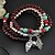 cheap Bracelets-Women&#039;s Bracelet of Arrival Synthetic Garnet Stone and Tibetan Silver Multilayer