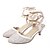 cheap Women&#039;s Shoes-Women&#039;s Office &amp; Career Dress Summer Buckle Stiletto Heel Leatherette White Beige