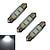 cheap Light Bulbs-3pcs 1 W Decoration Light 60 lm Festoon 3 LED Beads SMD 5050 Cold White 12 V