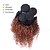 Недорогие Пряди натуральных волос-Бразильские волосы Омбре Кудрявый вьющиеся Кудрявое плетение Наращивание волос 3 предмета Черный с коричневым оттенком