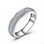 voordelige Ringen-Ringen Modieus Bruiloft Sieraden Sterling zilver / Strass Dames Bandringen 1 stuks,5 / 6 / 7 / 8 / 9 / 8½ / 9½ / 4 Zilver