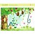 billige Veggklistremerker-apekatter spiller med fugler på treet vine veggen merket zooyoo9012 dekorative flyttbar pvc vegg sticker