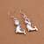 cheap Earrings-Women&#039;s Cubic Zirconia Drop Earrings Hoop Earrings Zircon Rhinestone Silver Plated Earrings Dolphin Animal Luxury Jewelry White For Party Daily Casual