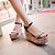 cheap Women&#039;s Sandals-Women&#039;s Shoes Leatherette Summer Wedge Heel Braided Strap For Casual Black Purple Green