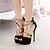 cheap Women&#039;s Sandals-Women&#039;s Shoes Fleece Stiletto Heel Peep Toe Sandals Dress Black