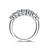 cheap Rings-0.7CT 7 Stones Wedding Band SONA Diamond Band Engagement Ring for Women Sterling Silver in Platinum Plated Pt950 Stamped