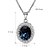 cheap Necklaces-T&amp;C Women&#039;s 18K White Gold Plated with Rhinestones Surrounded Blue Sapphire Crystal Pendant Necklaces