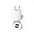 abordables Cargadores para Teléfono y Tableta-Cargador de Coche / Cargador de Hogar / Cargador Portátil Cargador usb Enchufe UE Kit de Carga / Puertos Múltiples 3 Puertos USB 2.1 A / 1 A para