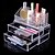 cheap Home Storage Organization-Makeup Cosmetics Organizer Clear Acrylic w/ 2 Drawers Display Box Storage
