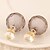 preiswerte Ohrringe-Weiß Kugel Diamantimitate Ohrringe Süßigkeit damas Personalisiert Europäisch Schmuck Blau / Rosa / Leicht Grün Für