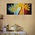 tanie Obrazy olejne-Hang-Malowane obraz olejny Ręcznie malowane - Abstrakcja Nowoczesny Płótno / Trzy panele