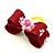 cheap Dog Clothes-Lovely Pure Color Ribbon Style  Bead Decorated Rubber Band Hair Bow for Pet Dogs  (Random Color)
