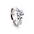cheap Rings-Band Ring Diamond Solitaire Silver Alloy Love Ladies Luxury Fashion 7 8 9 10 / Women&#039;s / Cubic Zirconia / Engagement Ring