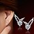 cheap Earrings-Clear Earrings Wings Angel Wings Classic Fashion Sterling Silver Earrings Jewelry Silver For Party