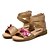 cheap Girls&#039; Shoes-Girls&#039; Sandals Flat Heel Bowknot / Appliques / Zipper Leather / Calf Hair Comfort / Slingback Summer Champagne / Flower / TPU (Thermoplastic Polyurethane)