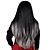 abordables Perruques Synthétiques Sans Bonnet-Perruque Synthétique Style Avec Frange Perruque Noir Noir Femme Cheveux Colorés Noir Perruque Noir perruque