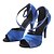 preiswerte Lateinamerikanische Schuhe-Damen Schuhe für den lateinamerikanischen Tanz Sandalen Satin Kristall Blau / Lila / Ballsaal / Leder / EU39