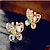 preiswerte Ohrringe-Damen Kubikzirkonia Ohrstecker Schmetterling Tier Perlen Zirkonia Ohrringe Schmuck Regenbogen / Gold Für