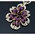 cheap Earrings-Lady&#039;s Purple Crystal Zircon Chandelier Drop Earrings for Wedding Party Jewelry