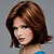 cheap Synthetic Trendy Wigs-Synthetic Wig Straight Natural Wave Natural Wave Asymmetrical Wig Medium Length Brown Synthetic Hair Women&#039;s Natural Hairline Brown