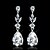 cheap Earrings-Women&#039;s Diamond Cubic Zirconia tiny diamond Drop Earrings Pear Cut Solitaire Dangling Dangle Ladies Elegant Zircon Cubic Zirconia Earrings Jewelry White For Wedding Masquerade Engagement Party Prom