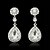 abordables Pendientes-Mujer Circonita Pendientes colgantes Zirconio Zirconia Cúbica Aretes Gota damas Piedras Joyas Rojo / Lila / Champaña Para Boda Fiesta / Cristal