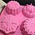 abordables Moules à Gâteaux-4 trous différents silicone fleur gâteau de lune gâteau bricolage outils de cuisson