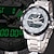 levne Náramkové hodinky-Pánské Sportovní hodinky Vojenské hodinky Náramkové hodinky japonština Křemenný Nerez Stříbro 30 m Voděodolné Alarm Kalendář Analog - Digitál Bílá Černá Žlutá Dva roky Životnost baterie / Chronograf