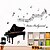 abordables Autocollants muraux-stickers muraux stickers muraux, piano de style de musique pvc stickers muraux