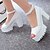 cheap Women&#039;s Heels-Women&#039;s Shoes Chunky Heel Peep Toe Pumps/ Dress Black/White