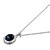 cheap Necklaces-T&amp;C Women&#039;s 18K White Gold Plated with Rhinestones Surrounded Blue Sapphire Crystal Pendant Necklaces