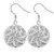 cheap Earrings-lureme® Fashion Style Silver Plated Round Leaf Shaped with Zircon Dangle  Earrings