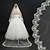cheap Wedding Veils-One-tier Lace Applique Edge Wedding Veil Cathedral Veils with Embroidery / Appliques 118.11 in (300cm) Lace / Tulle / Classic