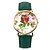 cheap Women&#039;s Watches-Colour Rose Women PU Leather Band   Wristwatch(Green)(1Pcs) Cool Watches Unique Watches